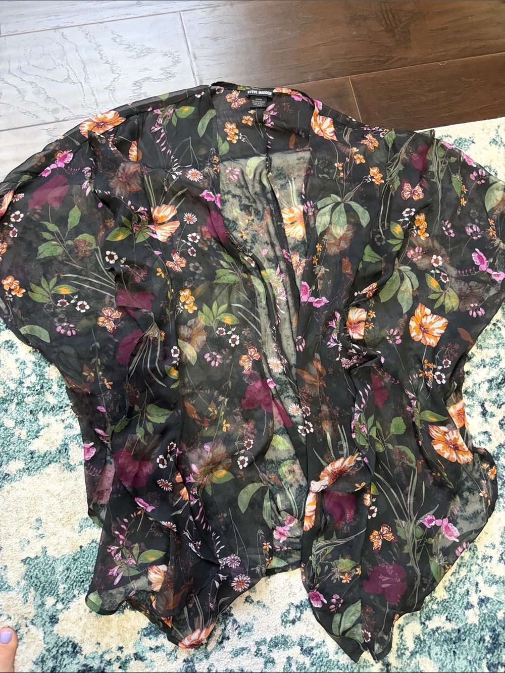Steve Madden Flowy Sheer Cardigan
